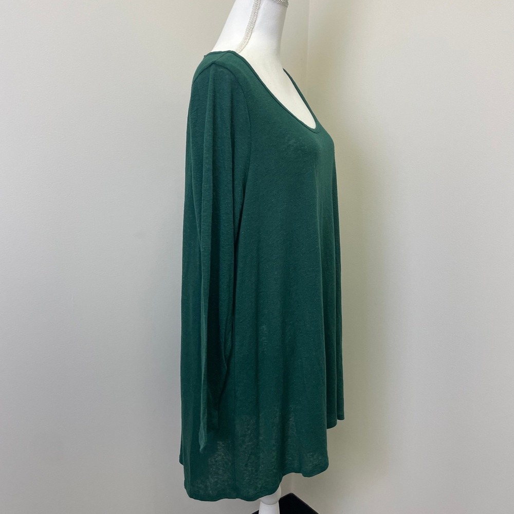 NEW Torrid Green Linen Blend Drop Shoulder Hi-Low Tunic Top 3 3X 22-24 - Picture 5 of 15